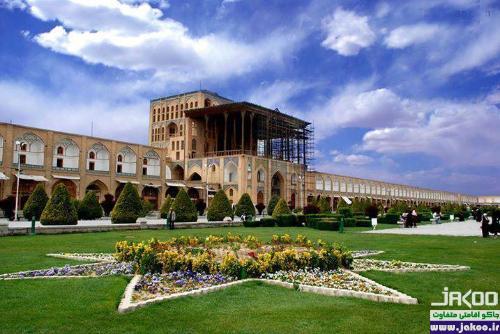 چشم انداز اصفهان از بالکن عالی قاپو